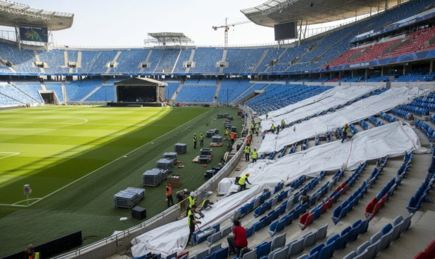 Beşiktaş Tüpraş Stadyumu’nun UEFA Avrupa Ligi Finali İçin Hazırlıkları